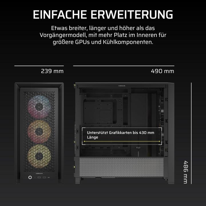 Actual product image Corsair Frame 4000D RS ARGB (Mini-ITX, ATX, E-ATX, mATX)