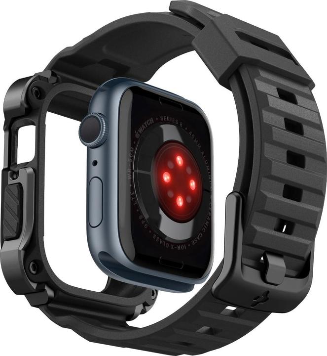 Actual product image Spigen Tough Armor PRO Apple Watch 7/8 45mm czarny/metal black ACS05237