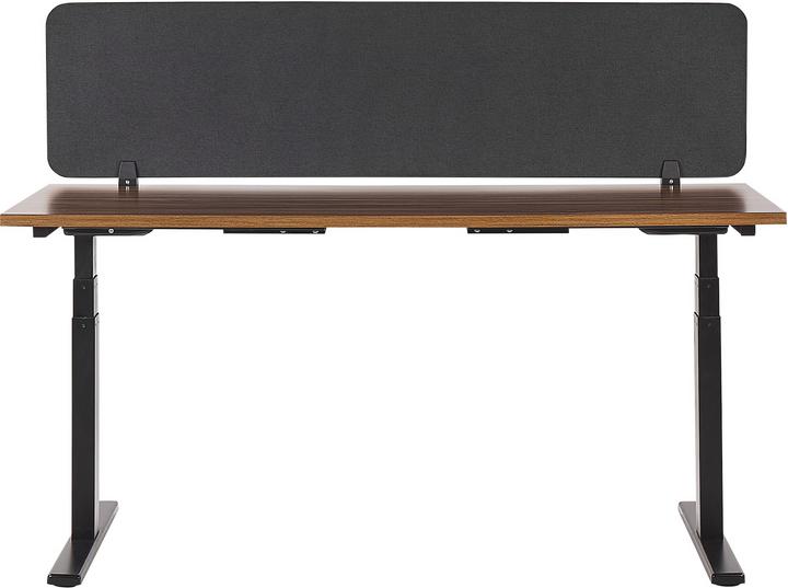 Produktbild Beliani Schreibtischtrennwand dunkelgrau 130 x 40 cm WALLY (130 x 40 cm)