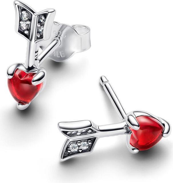 Immagine prodotto Pandora Orecchini a perno Freccia e Cuore in vetro di Murano (Argento 925)