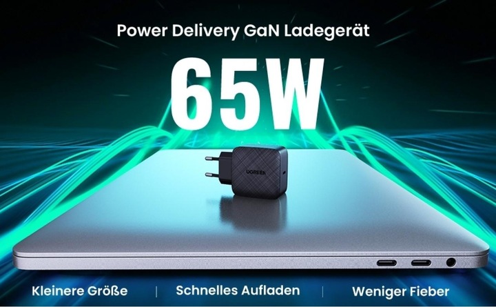 Actual product image Ugreen USB-C GaN Charger (65 W)