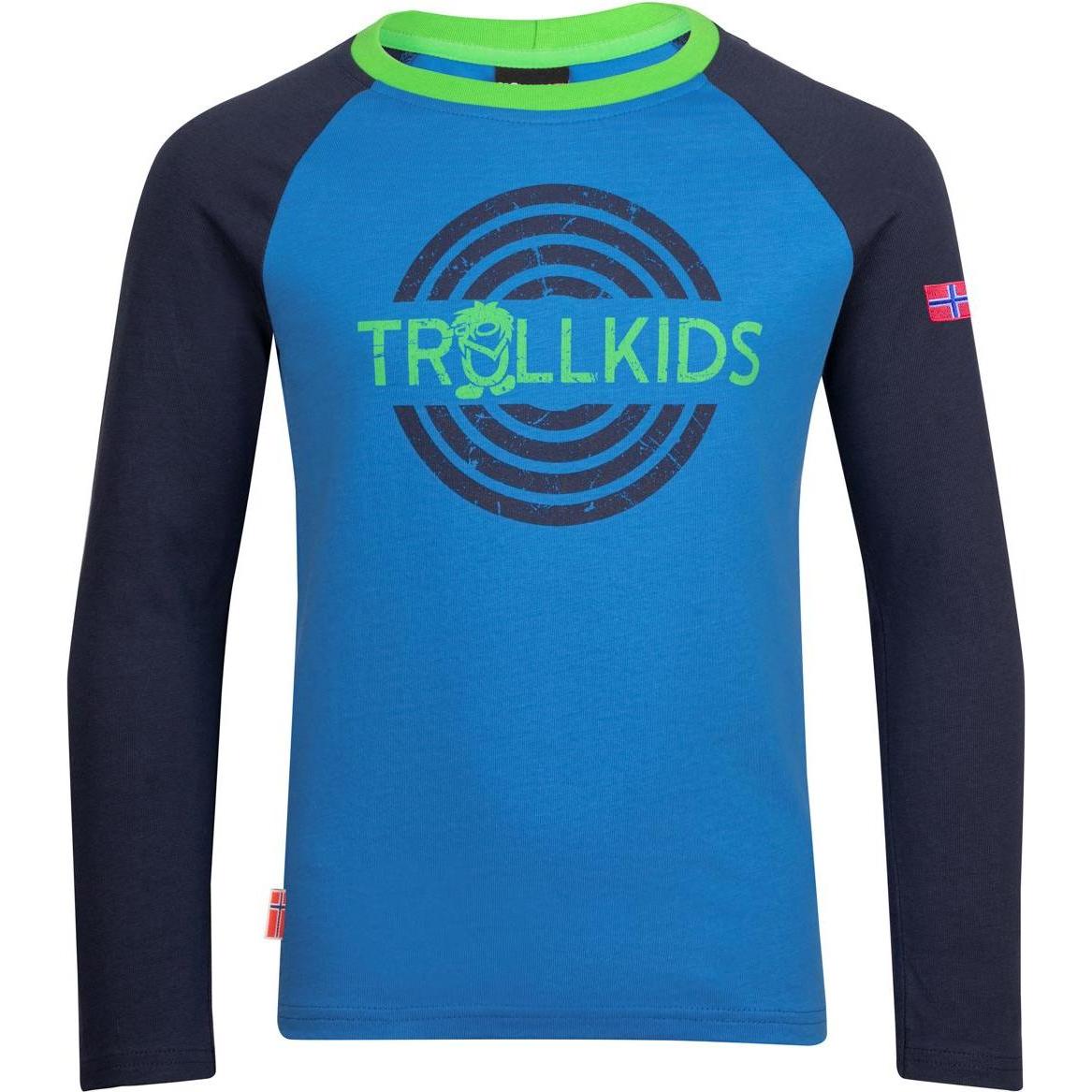 Trollkids, Unisex, Pullover, Kid's Preikestolen Longsleeve, Blau, (98)