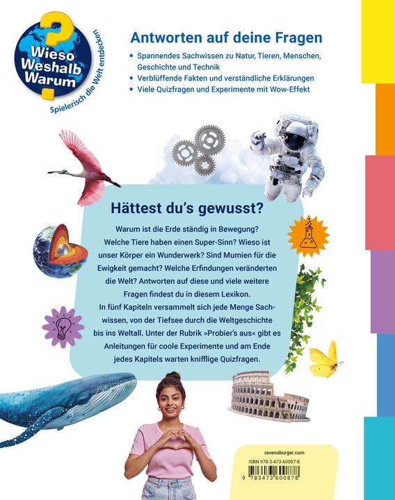 Produktbild Ravensburger Wieso? Weshalb? Warum? - Das Lexikon der Antworten (Deutsch, Andrea Erne, Andrea Schwendemann, Carola von Kessel, Dela Kienle, Lena Thiele, Sabine Lipan, Stefan Greschik, Susanne Gernhõuser, Tom Dauer, 2025)