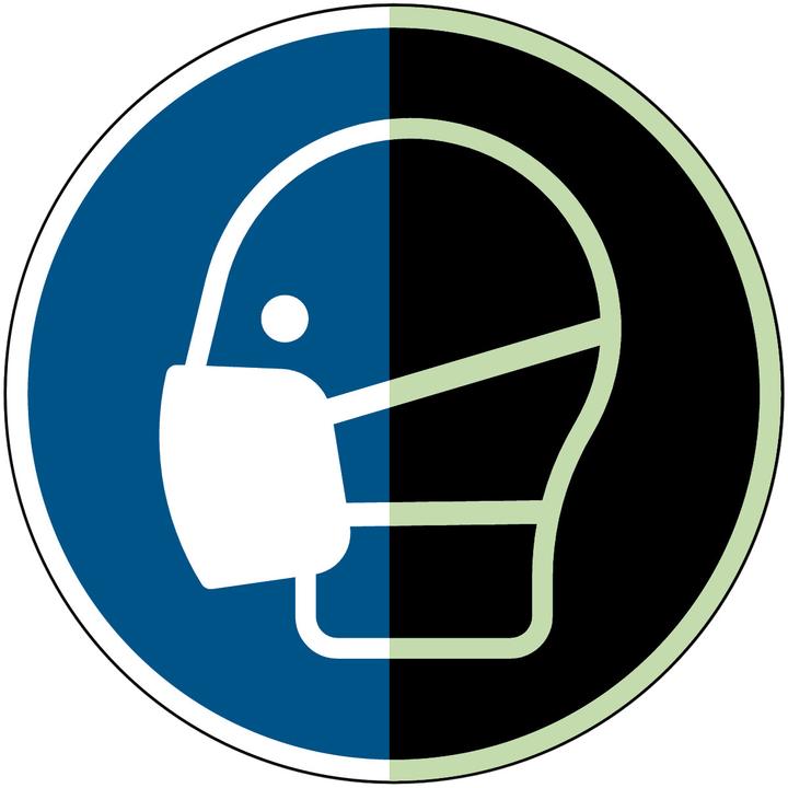 Produktbild Brady Langnachleuchtende Sicherheitsschilder - Leichten Atemschutz tragen