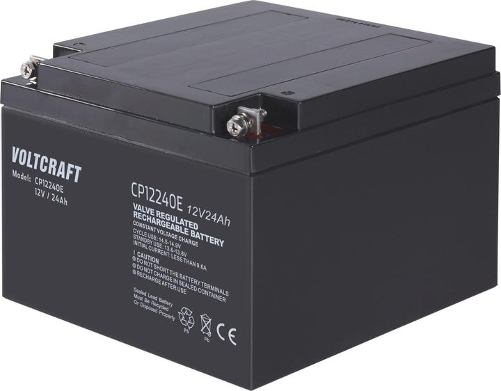 Produktbild Voltcraft CE12V/24Ah VC-12713980 Bleiakku 12 V 24 Ah Blei-Vlies (AGM) (B x H x T (12 V, 24000 mAh)