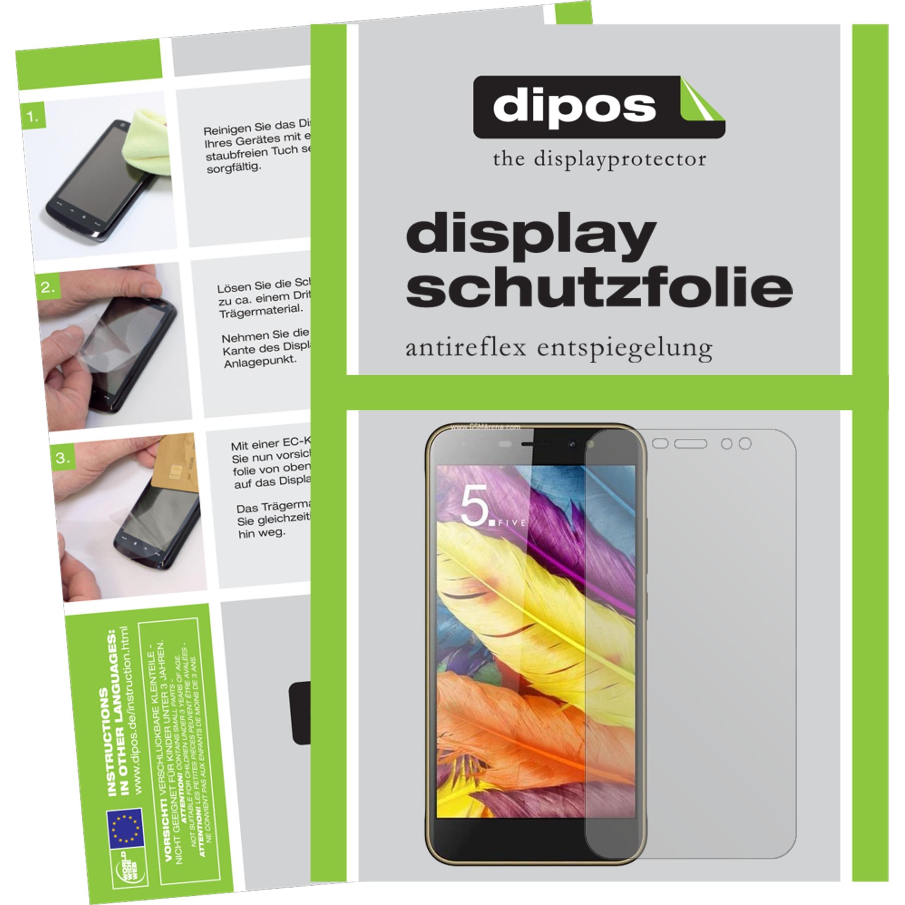 Dipos Displayschutzfolie Antireflex (2 Stück, ZTE Nubia N1 Lite), Smartphone Schutzfolie, Transparent