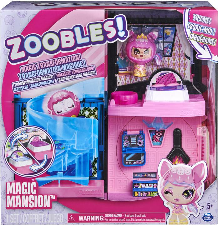 Produktbild Spin Master Zoobles Magic Mansion Traumhaus zum Verwandeln mit 6 Zimmern, Rutsche und Zubehör (6061366)