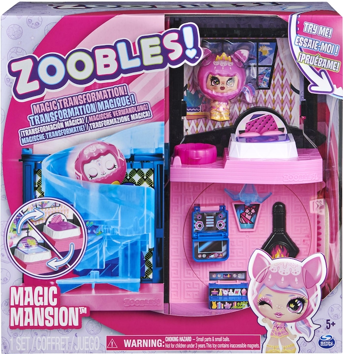 Actual product image Spin Master Zoobles Magic Mansion dream house to transform with 6 rooms, slide and accessories (6061366)