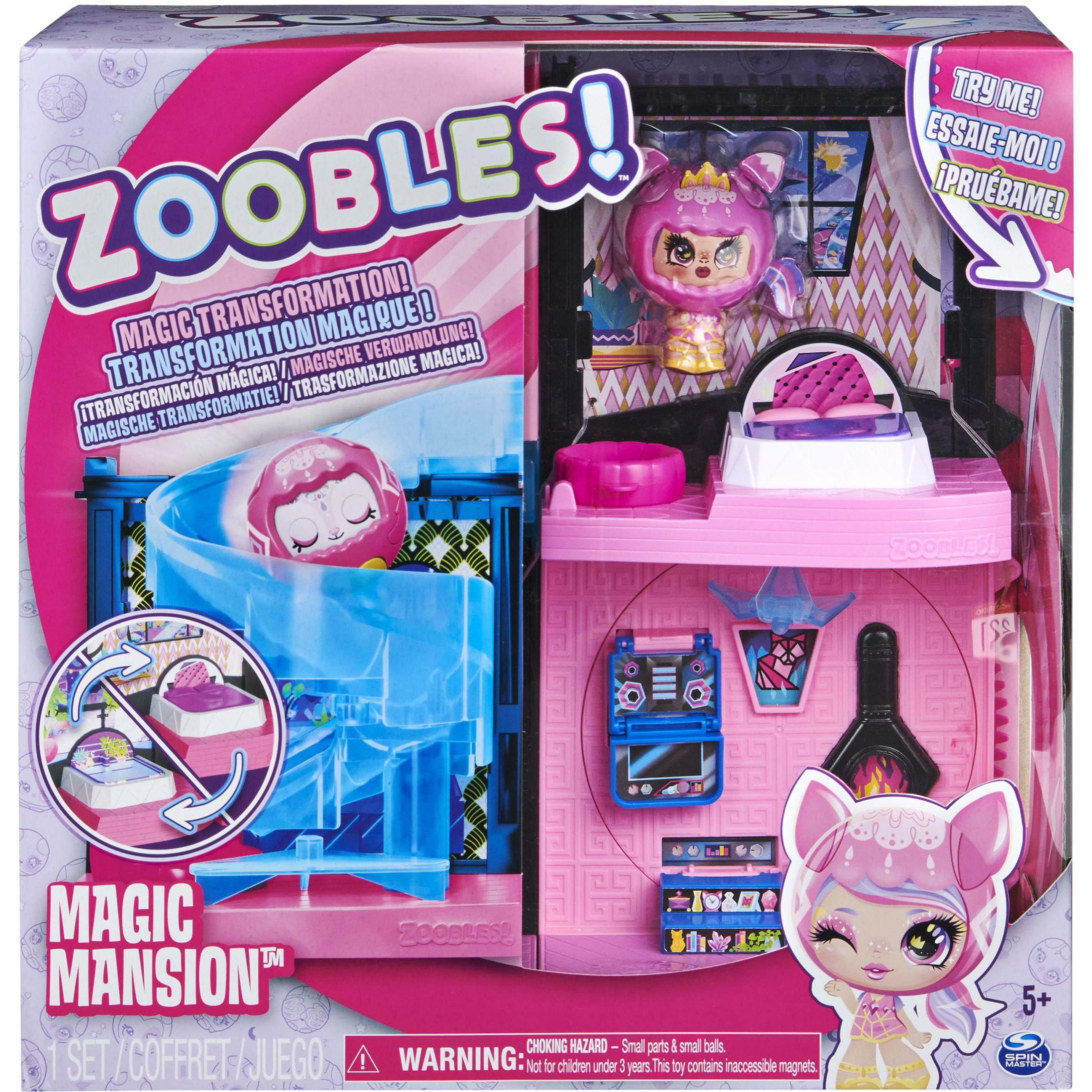 Spin Master Zoobles Magic Mansion dream house to transform with
