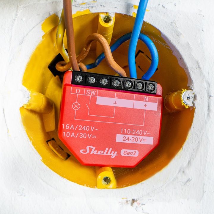 Actual product image Shelly 1PM Gen3 (Switch actuator)