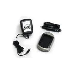 CoreParts AC+DC Combo Charger (Batteriefachabdeckung), Digitalkamera Zubehör, Schwarz