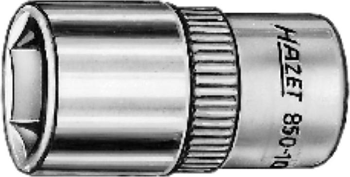 Actual product image HAZET Socket ∙ hexagon 850-10 ∙ Square, hollow 6.3 mm (1/4 inch) ∙ Outside hexagon traction profile… (10 mm)