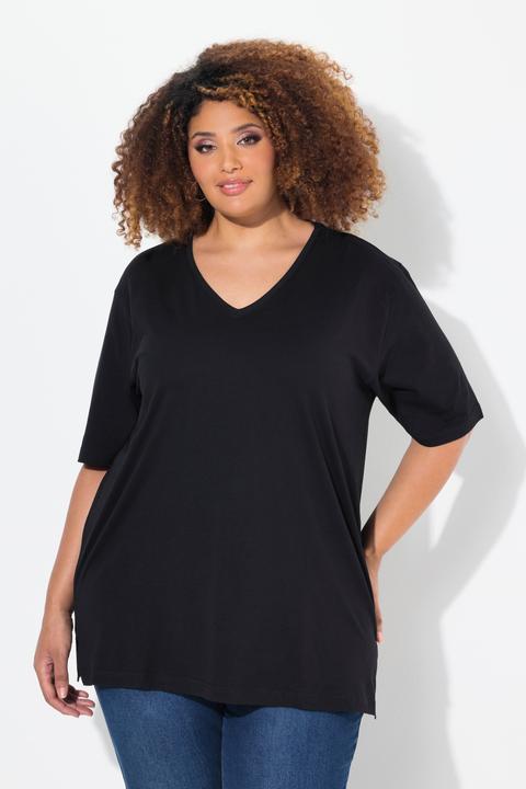 Produktbild Ulla Popken T-Shirt, V-Ausschnitt, Relaxed, Halbarm (50, 52)