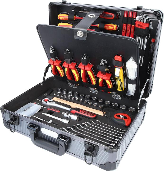 Actual product image KS Tools 1/4 + 1/2“ Elektriker-Werkzeugkoffer. 128-tlg. (128 pieces)