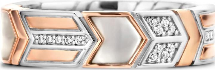 Immagine prodotto Ti Sento Milano Anello con zirconi e madreperla 12202MW (56, 925 Argento)