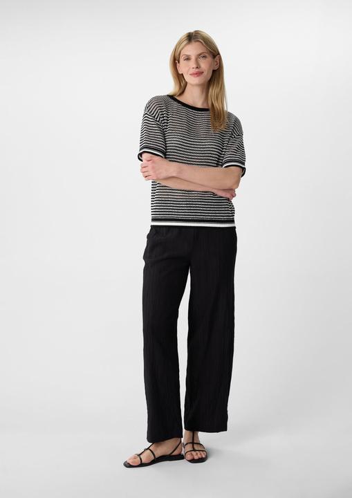 Produktbild Comma Strickpullover Kurzarm-Pullover aus luftigem Ajourstrick (40)