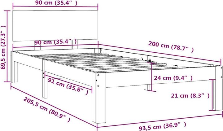 Produktbild vidaXL Valina (90 x 200 cm)