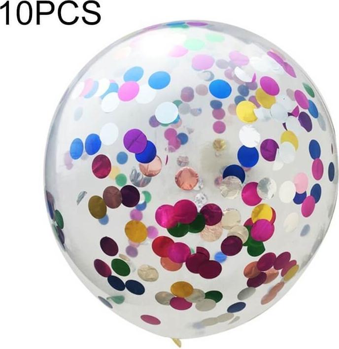 Cover-Discount Set of 10 confetti party balloons, colourful (10x)
