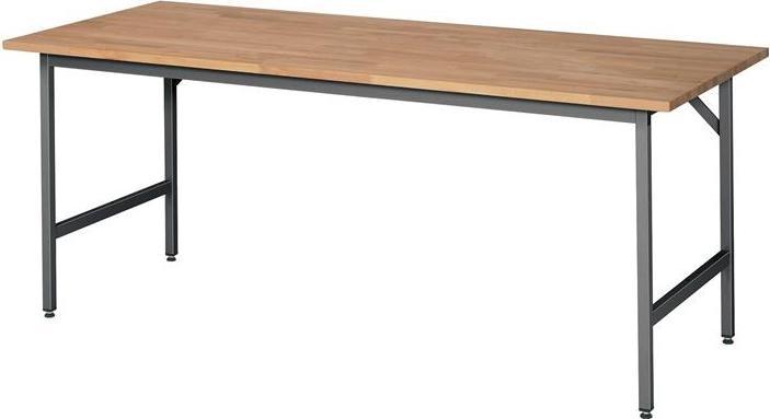 Actual product image RAU Work table Jerry B2000xD800xH800-850mm Worktop beech solid, thickness 25 mm Frame anthrac... (200 cm, 80 cm)