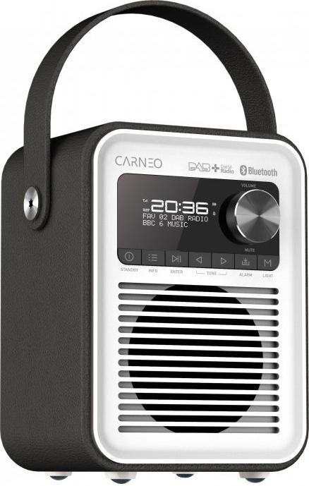 Actual product image Carneo D600 Radio DAB+, FM, BT, black/white (DAB, DAB+, FM, Bluetooth)