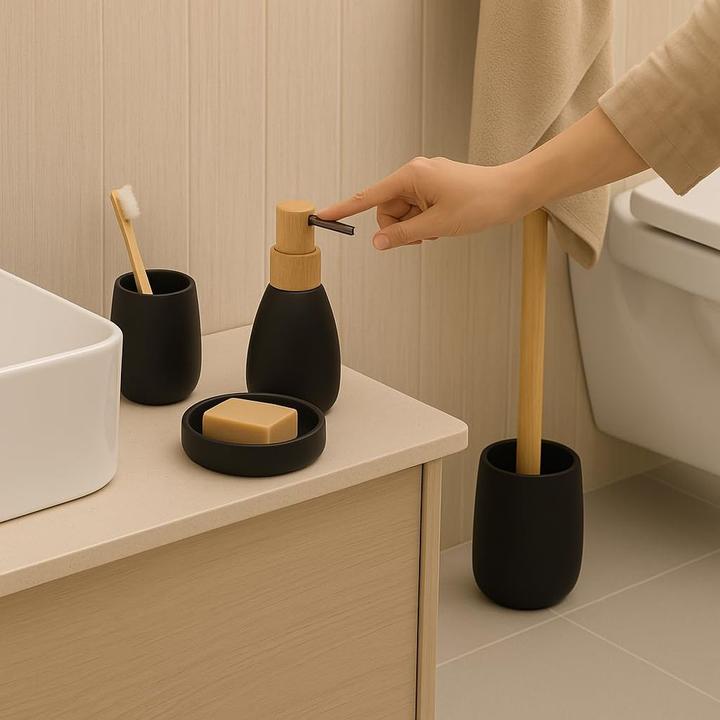 Produktbild Steinbach Sven Polyresin Wc Garnitur schwarz