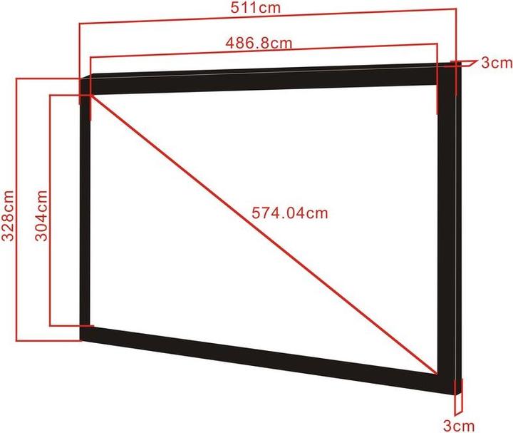 Produktbild Multibrackets M Framed Projection Screen 486,8x304,2 (226", 16:10)