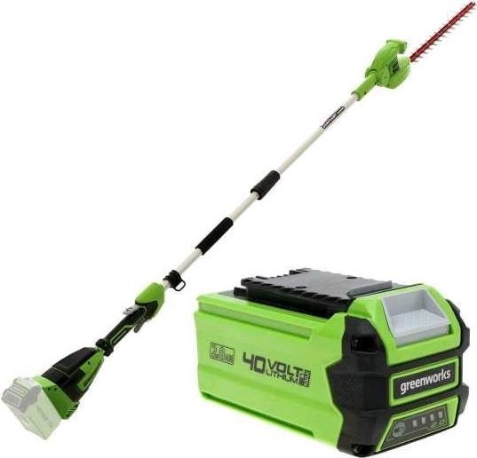 Image du produit Greenworks G40PHA, Haekkeklipper m/teleskop, 40V, m/2Ah batteri og universal loader (Taille-haie électrique)