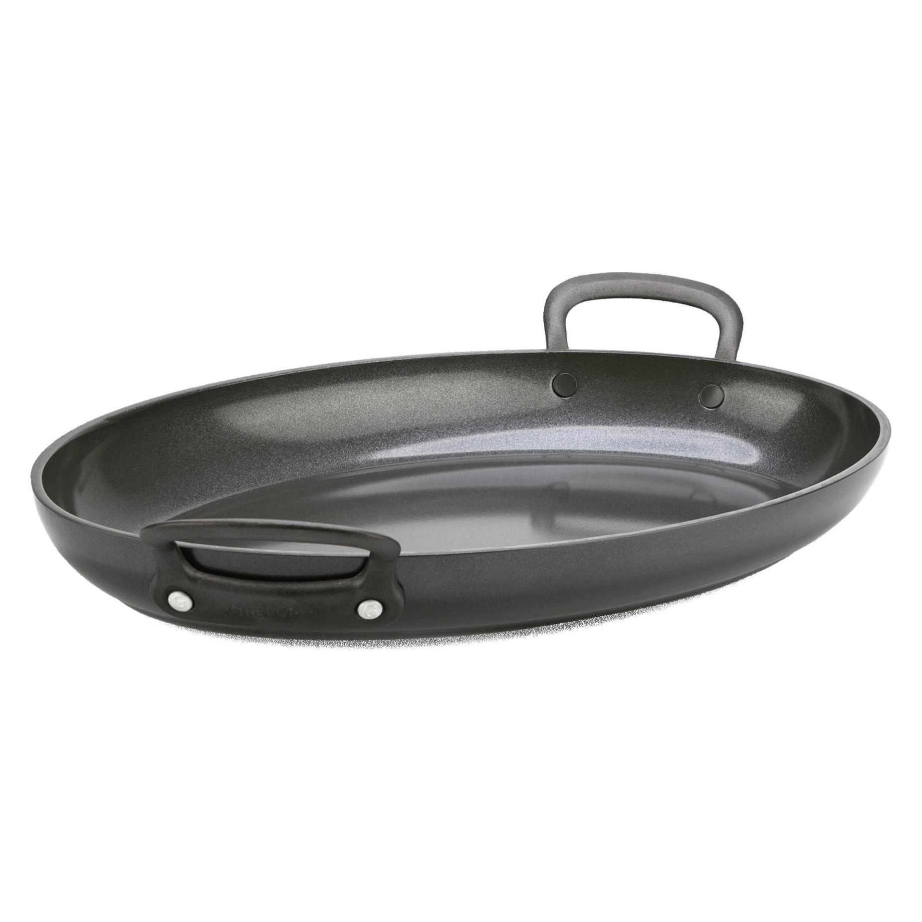 Greenpan Ambachtelijke Ovale Vispan, Pan + Steelpan, Zwart