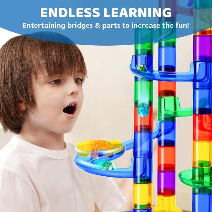 Actual product image Joyin 170 piece multicolor marble run