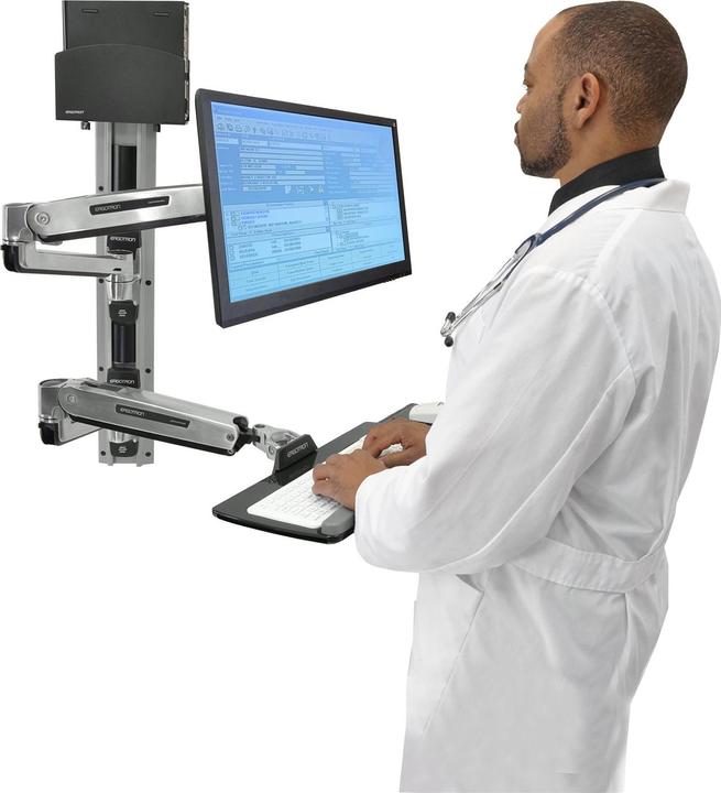 Immagine prodotto Ergotron Sistema di montaggio a parete LX Sit-Stand - Kit di montaggio (braccio a parete, supporto per CPU (Muro, 42")