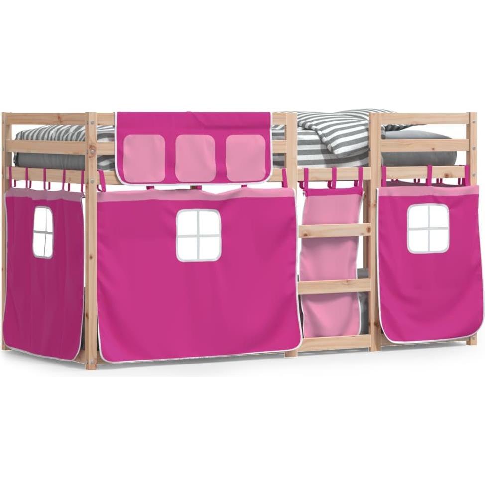 VidaXL, Bett, Etagenbett mit Vorhängen (80 x 200 cm)