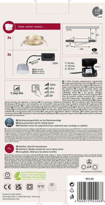 Produktbild Paulmann Einbauleuchte Nova Set (470 lm)