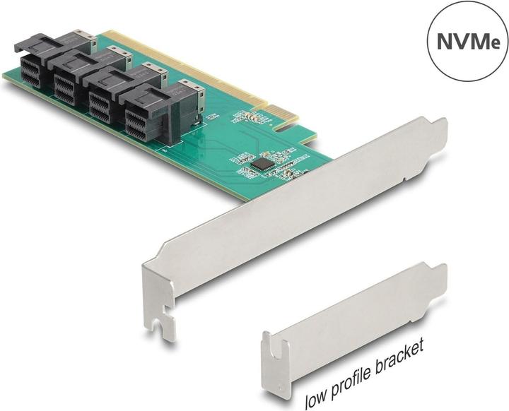 Immagine prodotto Delock 90777 - Scheda PCI Express x16 a 4 x SFF-8643 NVMe interni - Biforcazione - Low Pro