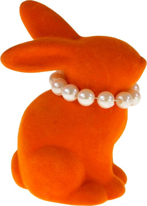 Werner Voss Hase mit Perlenkette orange 6,5x4,5x9cm (1x)