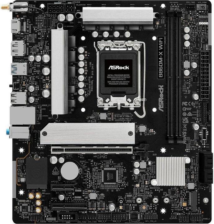 Produktbild AsRock MB Intel 1851 B860M-X WiFi (Socket S1, Intel B860, mATX)