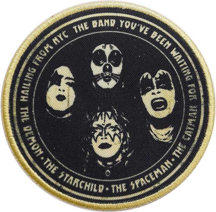 KISS Hailing from NYC Iron On Patch (en anglais) (9 x 9.50 cm)