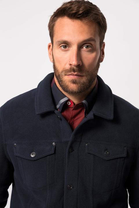 Actual product image JP1880 Fleece jacket, trucker style, button placket, breast pockets, up to 8 XL (XL)