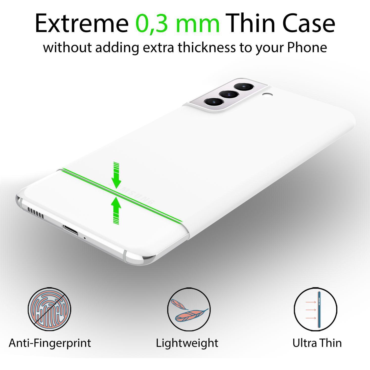 Thumbnail - Nalia Extrem Dünnes 0,3mm Mattes Hardcase (Samsung Galaxy S22+), Smartphone Hülle, Weiss