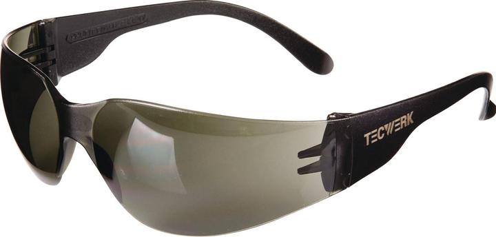 Tecwerk Schutzbrille Daylight Basic EN 166 Bügel schwarz, Scheibe smoke Polycarbonat