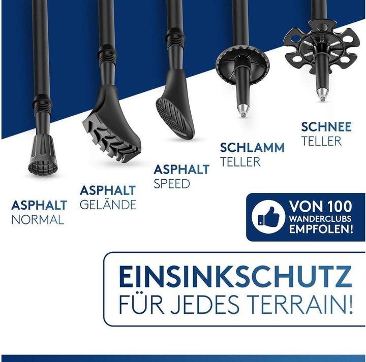 Image du produit Alpen Bears Bâtons de randonnée télescopiques (135 cm, 65 cm)