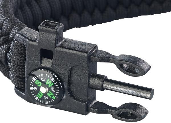 Actual product image Semptec 5-in-1 survival watch with para cord bracelet