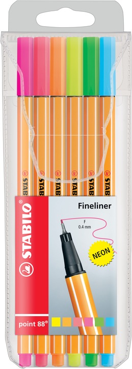 Produktbild STABILO Point 88 (Mehrfarbig, 6 x)