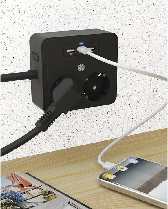 Image du produit Icy Box Tischhalterung (2x, CEE 7/3, 1.90 m)