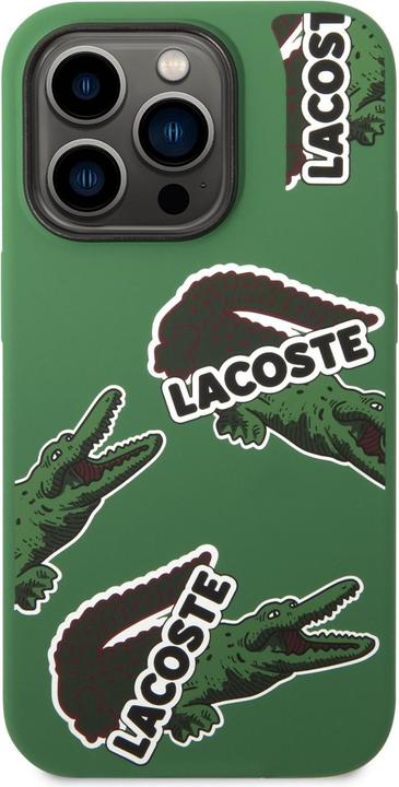 Actual product image Lacoste Hardcase Liquid Silicone Allover Pattern for Apple iPhone 14 Pro - green (Apple iPhone 14 Pro)