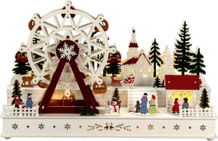 Image du produit Konstsmide LED Holzsilhouette Riesenrad 28.5 cm x 45 cm
