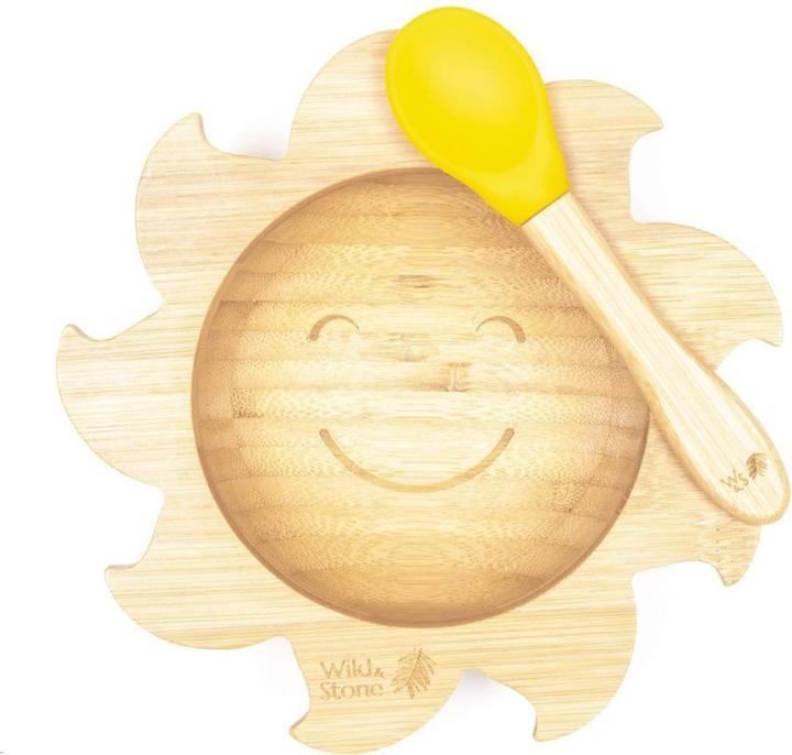 Immagine prodotto Wild & Stone Ciotola per bambini in bambù con cucchiaio in silicone di bambù