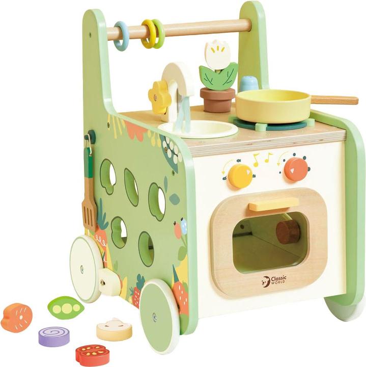 Actual product image Classic World Wooden Walker Kitchen, 15 pieces.