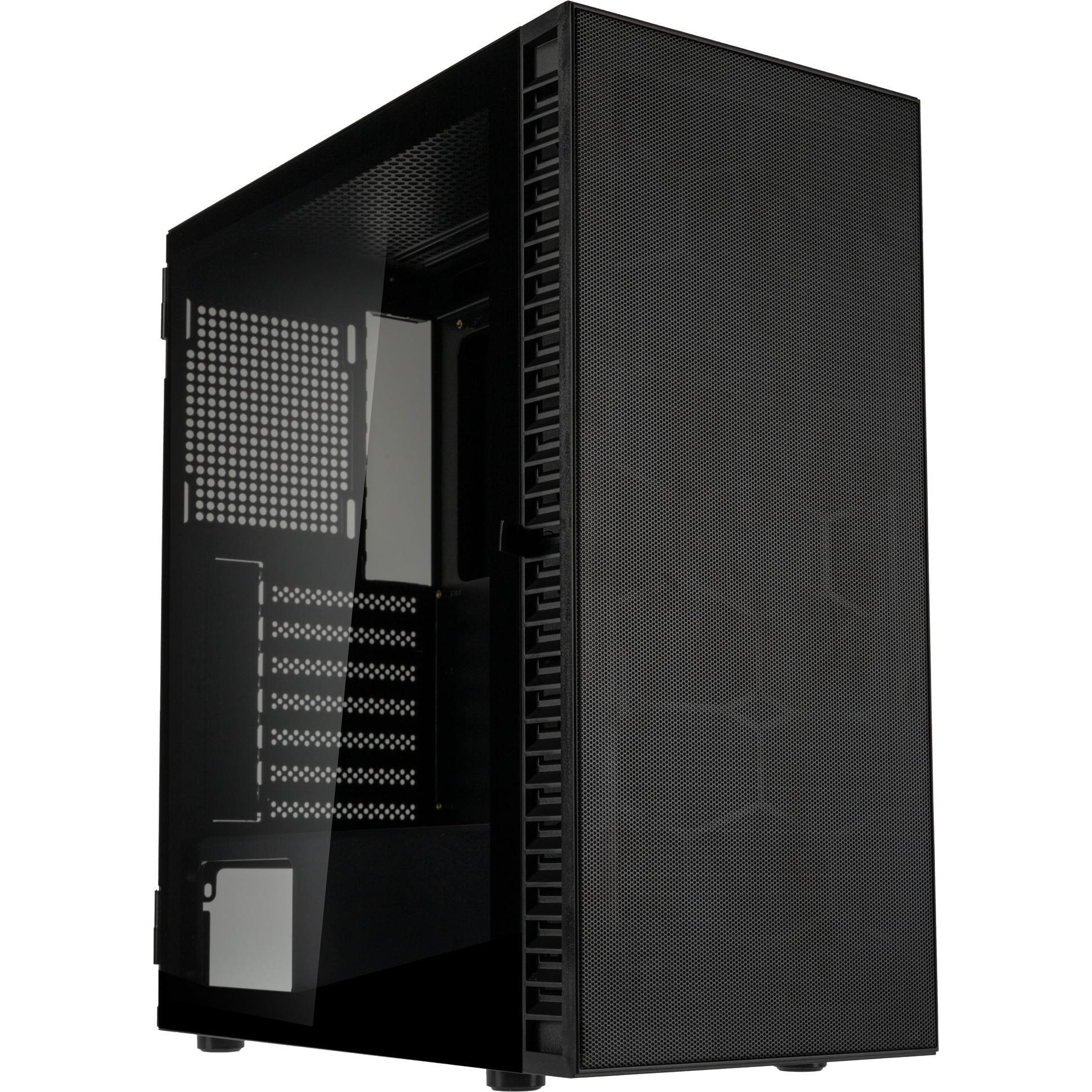 Kolink Observatory HF Mesh Core Midi Tower Case - Black No Fans, PC Gehäuse, Schwarz