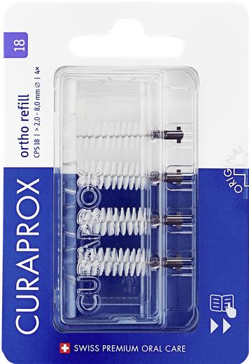 Produktbild Curaprox CPS 18 Ortho refill 4x violett (4 x, 2 mm)