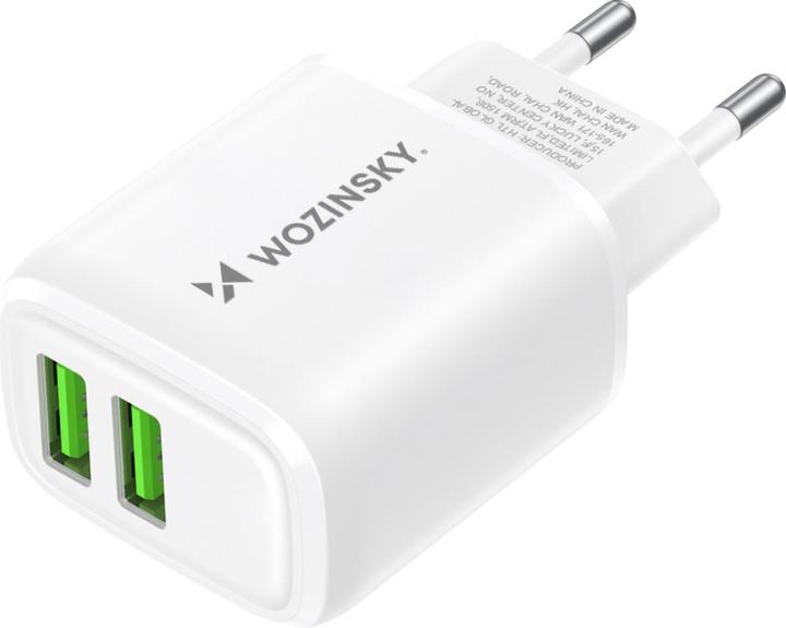 Actual product image Wozinsky CUWCW 2.4A 2 x USB-A wall charger - white